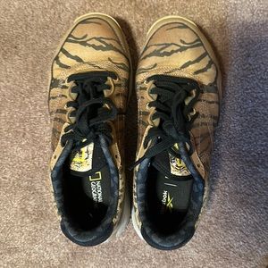 Reebok Nano National Geographic tiger and cheetah print shoes 8.5 womens